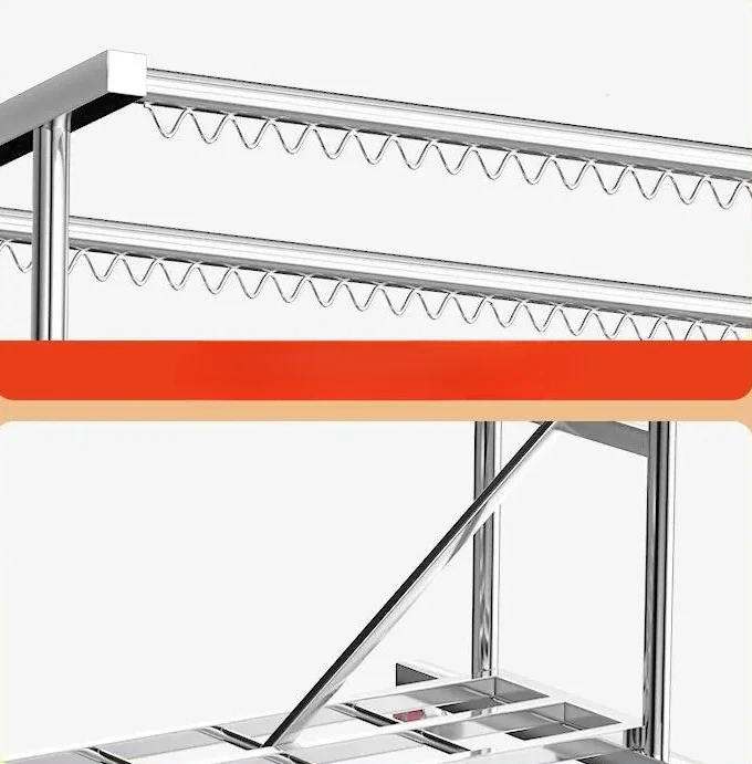 Movable Home Double Pole Clothes Drying Rack Thickened Stainless Steel Windproof Floor Standing Rack For Balcony Outdoor Drying 3