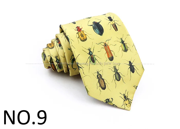 Einzigartiges Design für Herren, weiche Seidenkrawatten, Hausgesicht, Blumenansicht, Muster, Zeichnungsstil, braun-weiße Krawatte für Party, Hochzeit, Neuheitsgeschenk – Detail 9