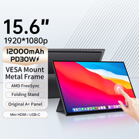 VCHANCE 15.6 Inch Portable Monitor Touchscreen with Battery 72%sRGB 300Nit Display with Stand for Laptop Mac Xbox PS5 Switch