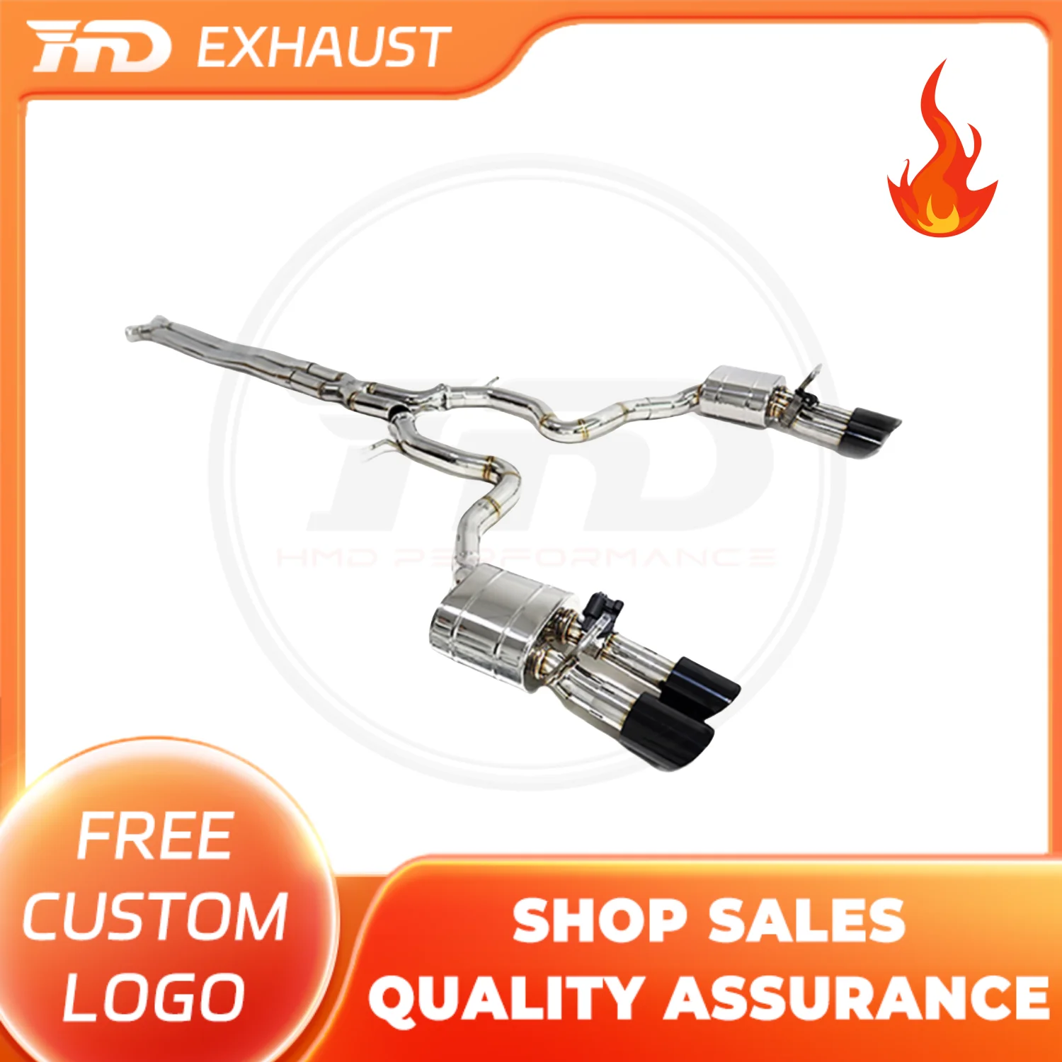 

HMD Hot sale Exhaust System Stainless Steel Performance Catback for Porsche Panamera GTS/S 970 4.8L Muffler With Valve