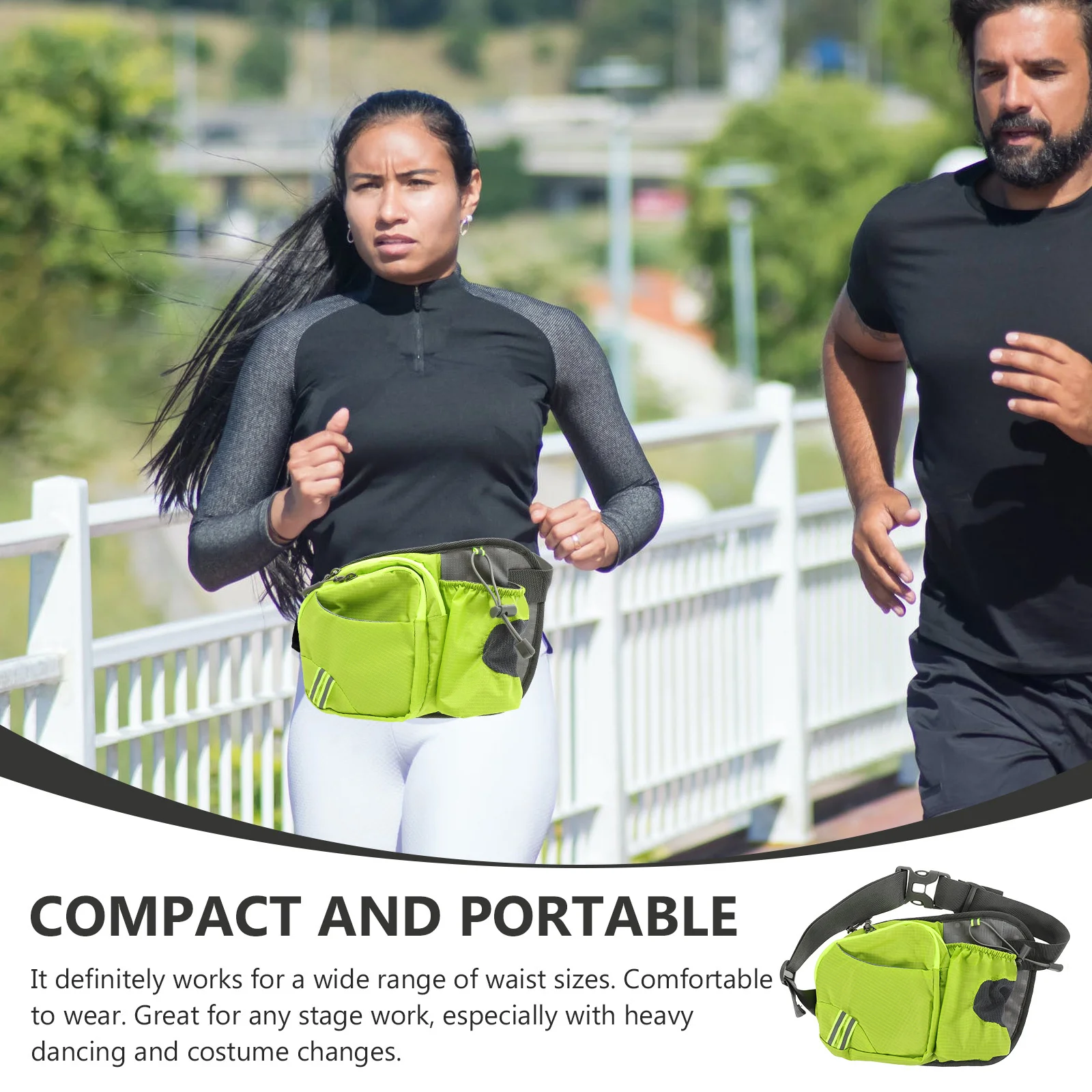 Running Waist Pack Lightweight Sports Waist Bag Belt Bag Large Capacity Bottle Holder for Hiking Cycling Camping Travel