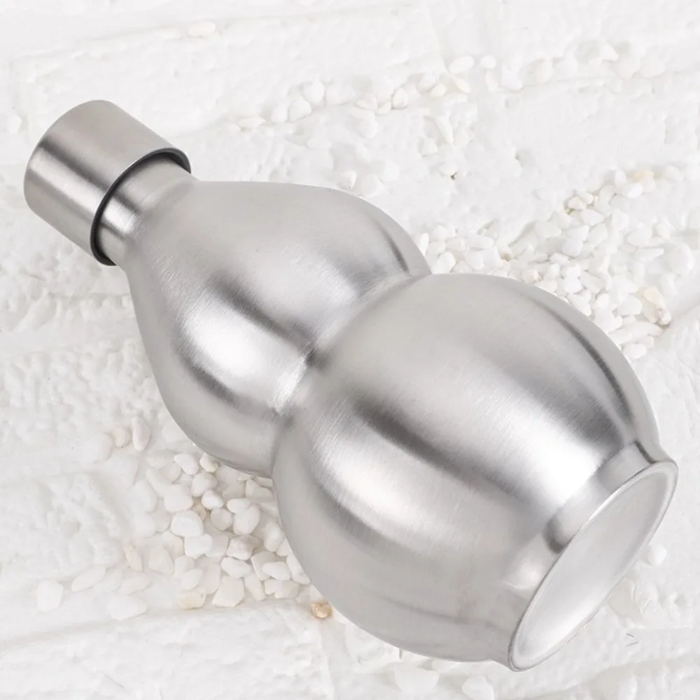 زجاجة مياه القرع المتينة المصنوعة من الفولاذ المقاوم للصدأ 250 500 1500 مللي غلاية مياه معدنية سعة كبيرة قارورة الورك القابلة لإعادة الاستخدام