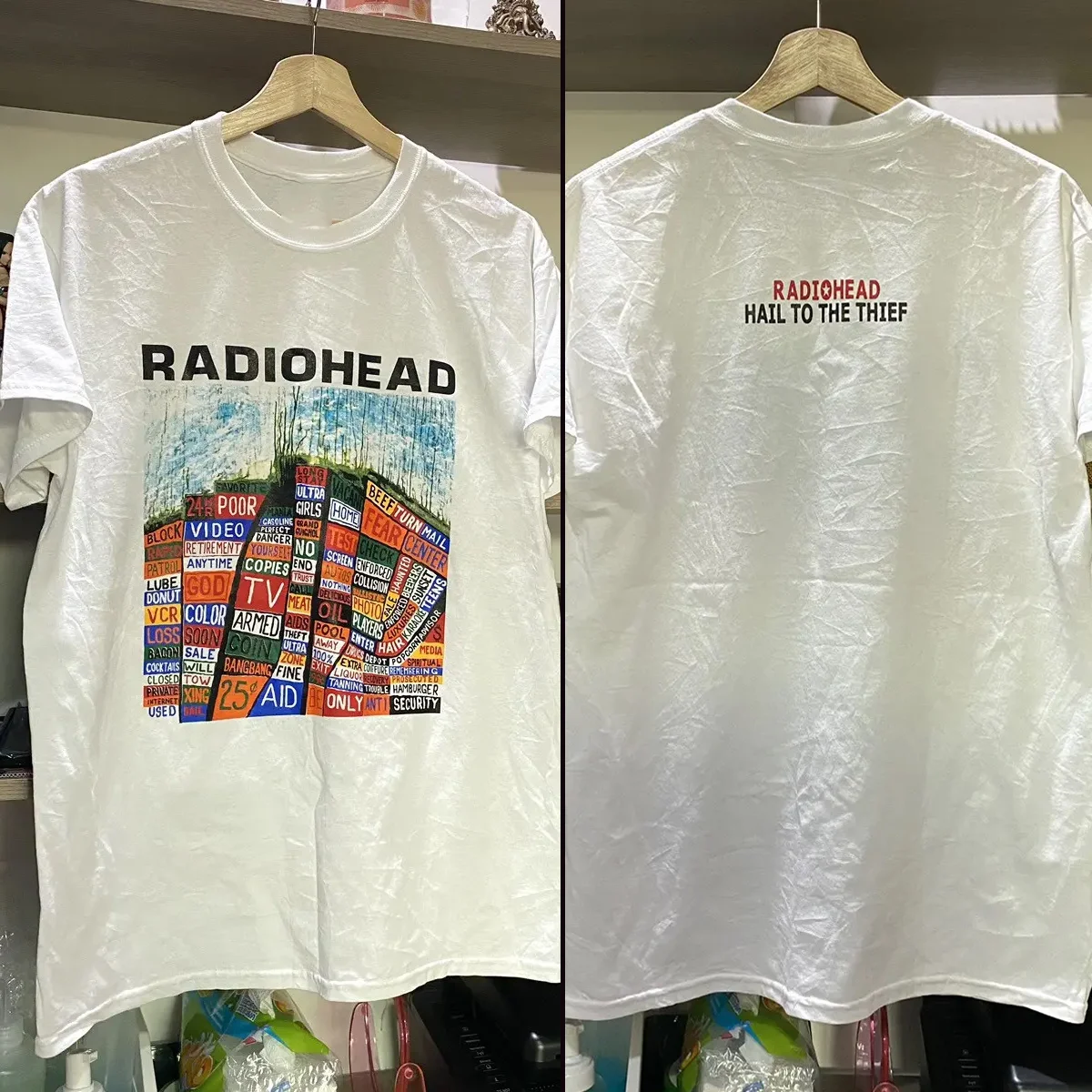 NEW! Radiohead Ok Computer Vintage Album T-Shirt Graphic  Unisex Short Sleeve Men Women Summer Unisex Street Y2K Casual Tops