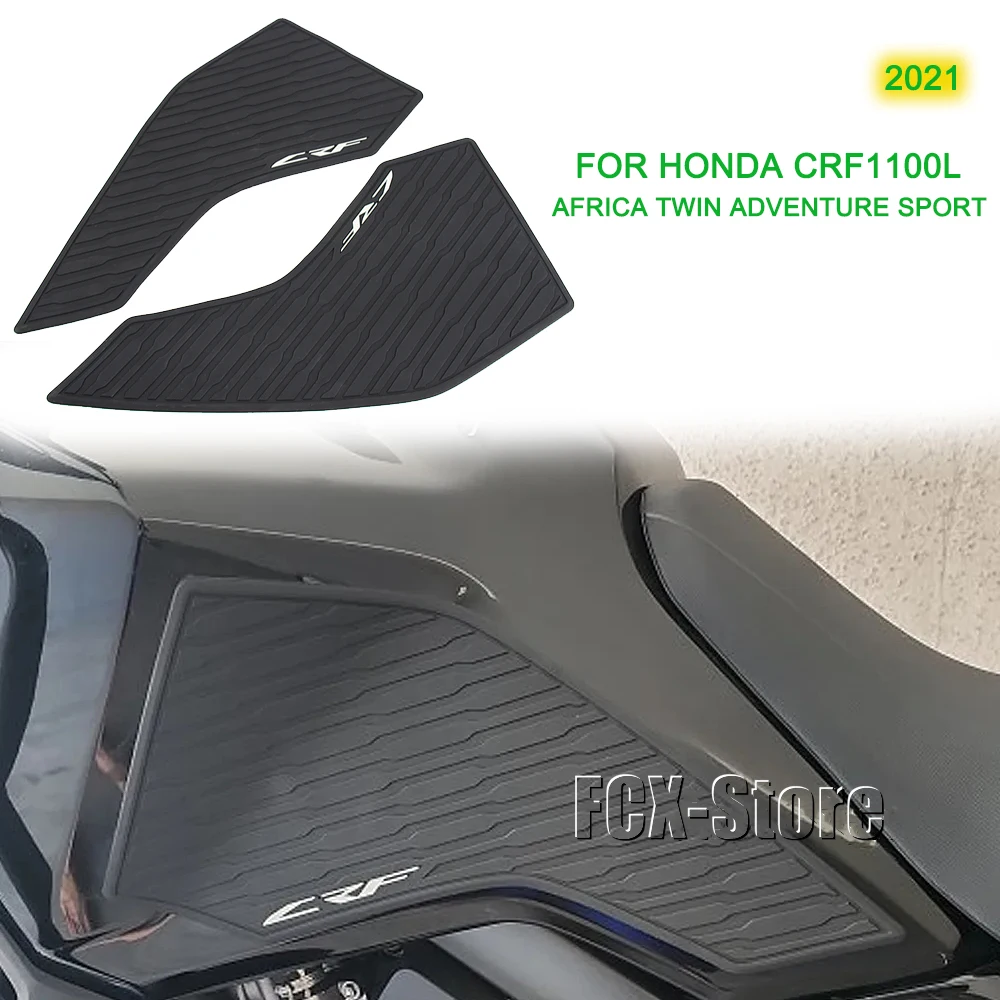 2021 For Honda CRF1100L Africa Twin Adventure Sport Motorcycle Non-Slip Side Fuel Tank Stickers Waterproof Pad Rubber Sticker