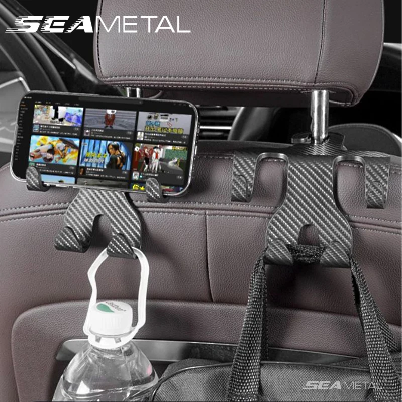 SEAMETAL Auto Haken ABS Sitz Zurück Hängen Telefon Universal Kopfstütze Hängen Haken Multifunktionale Handy Halter Zubehör