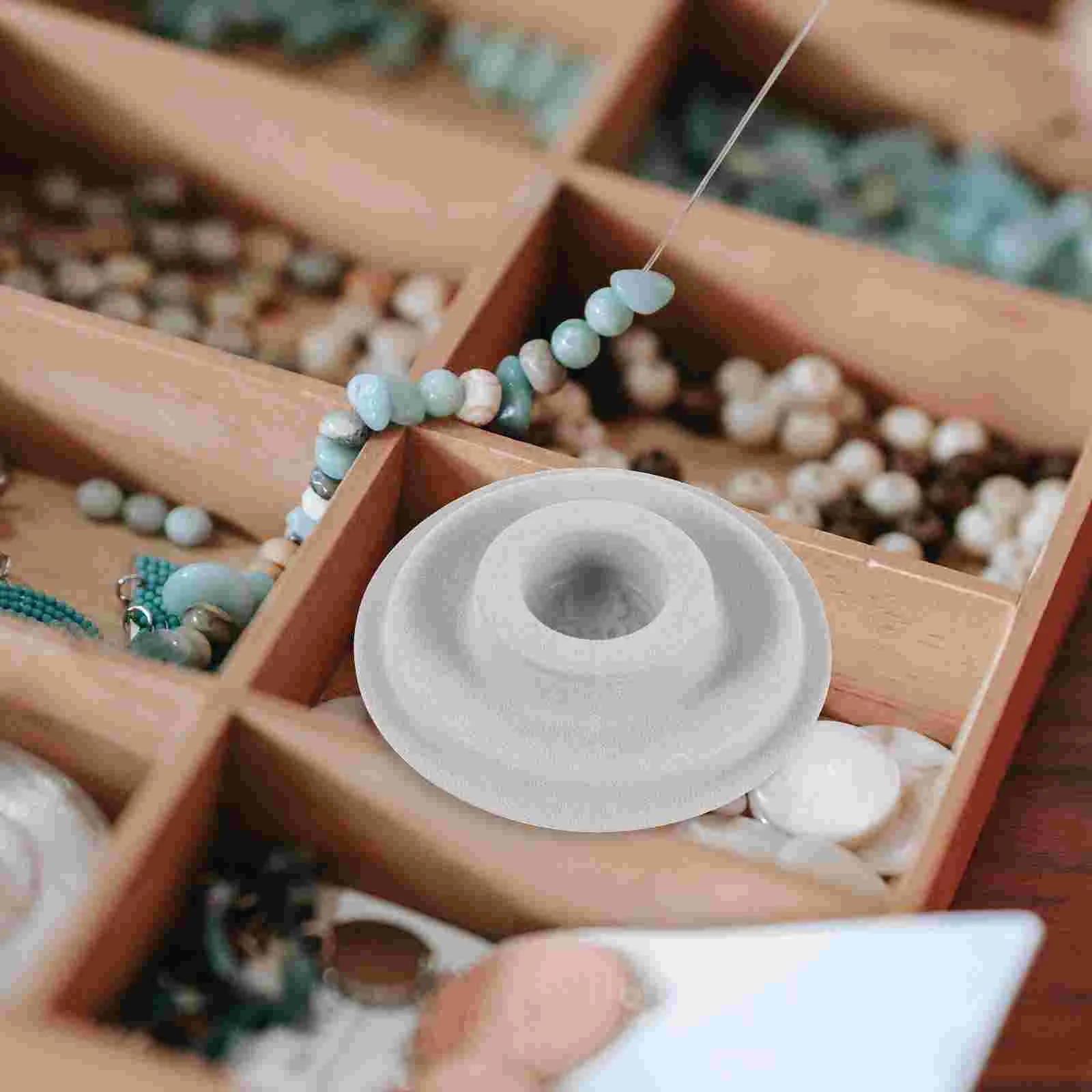8 Pcs Beads Jewelry Tray PE Flocked Beaded Design Plate Board Bracelet Measurement or Making Beading Supplies