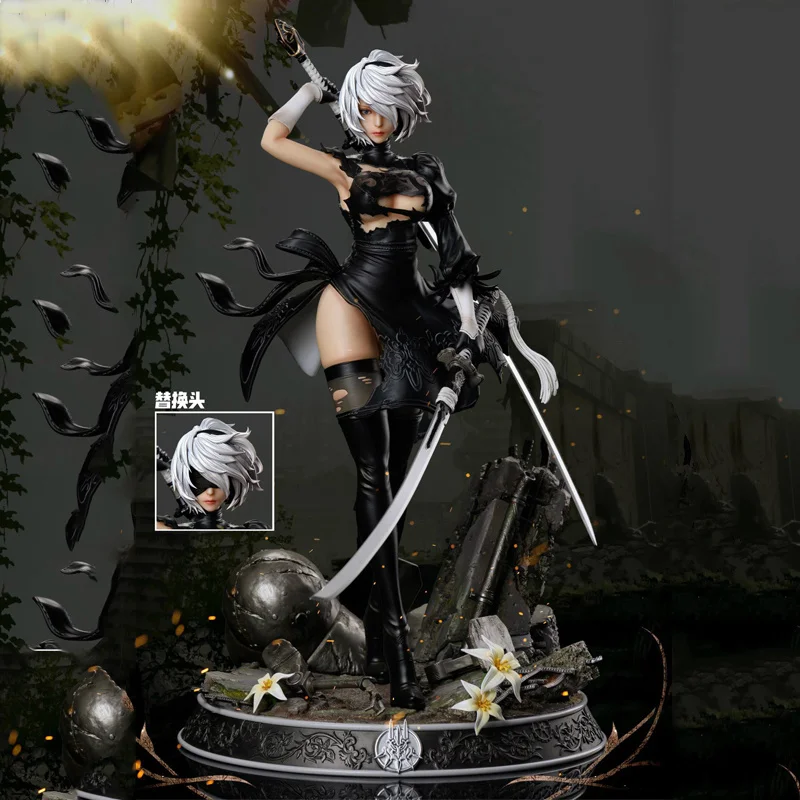 

Nier Automata 33cm Anime Figure Hunter 2b Yorha No.2 Type B Action Figure Two Head 2b Yorha Figurine Adult Collection Model Doll