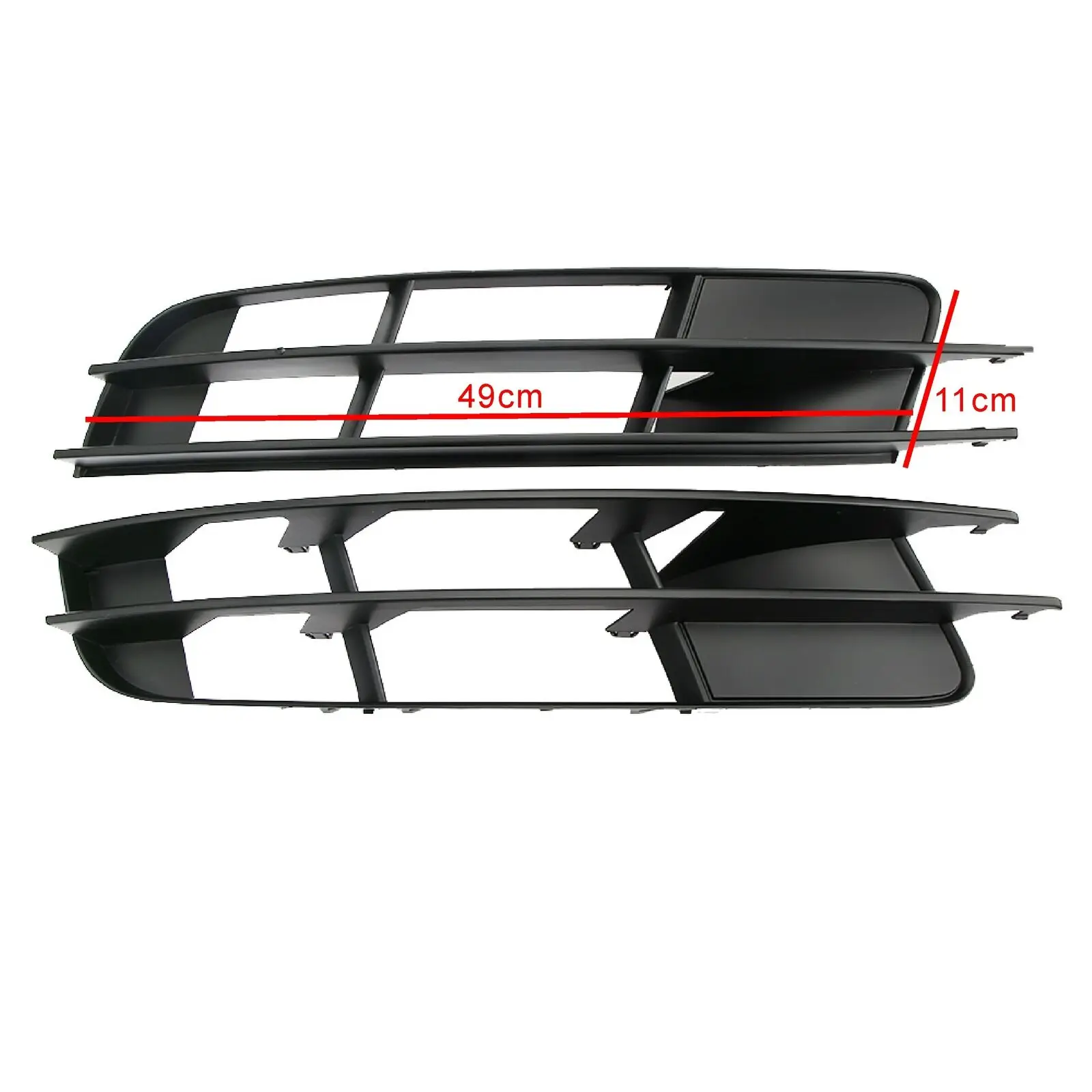 For Audi Q7 2007 2008 2009 Black Car Front Left Right Lower Bumper Grille Fog Light Grill Cover 4L0807681 4L0807682