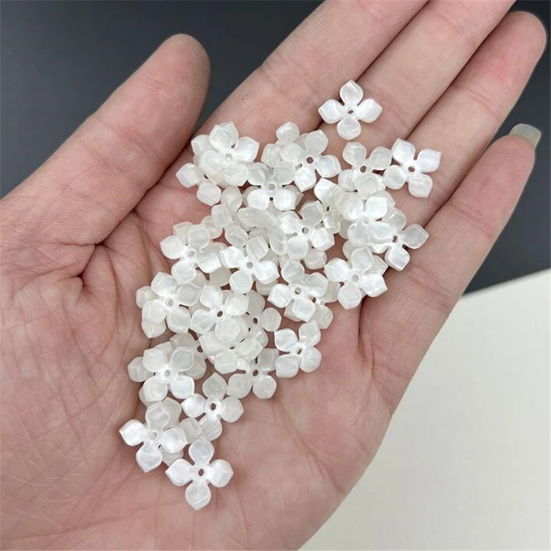 

20 Pieces New Acetic Acid 13MM Flower Beads Torus Spacer Beads Cap Charm Connectors Diy Hair Jewelry Making Resin Acessories