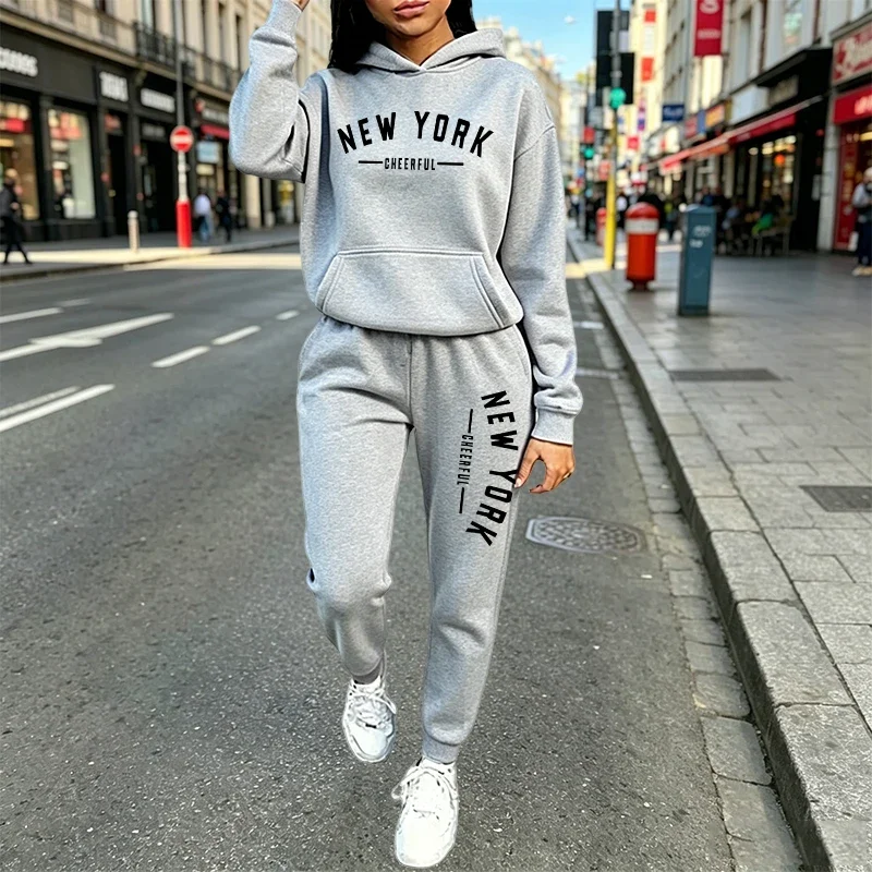 2026 New Fashion Women's Sportswear Home Outdoor Comfort Warm Hoodie Outfits Fall Winter Daily Casual Sports Pullover Sweatpants