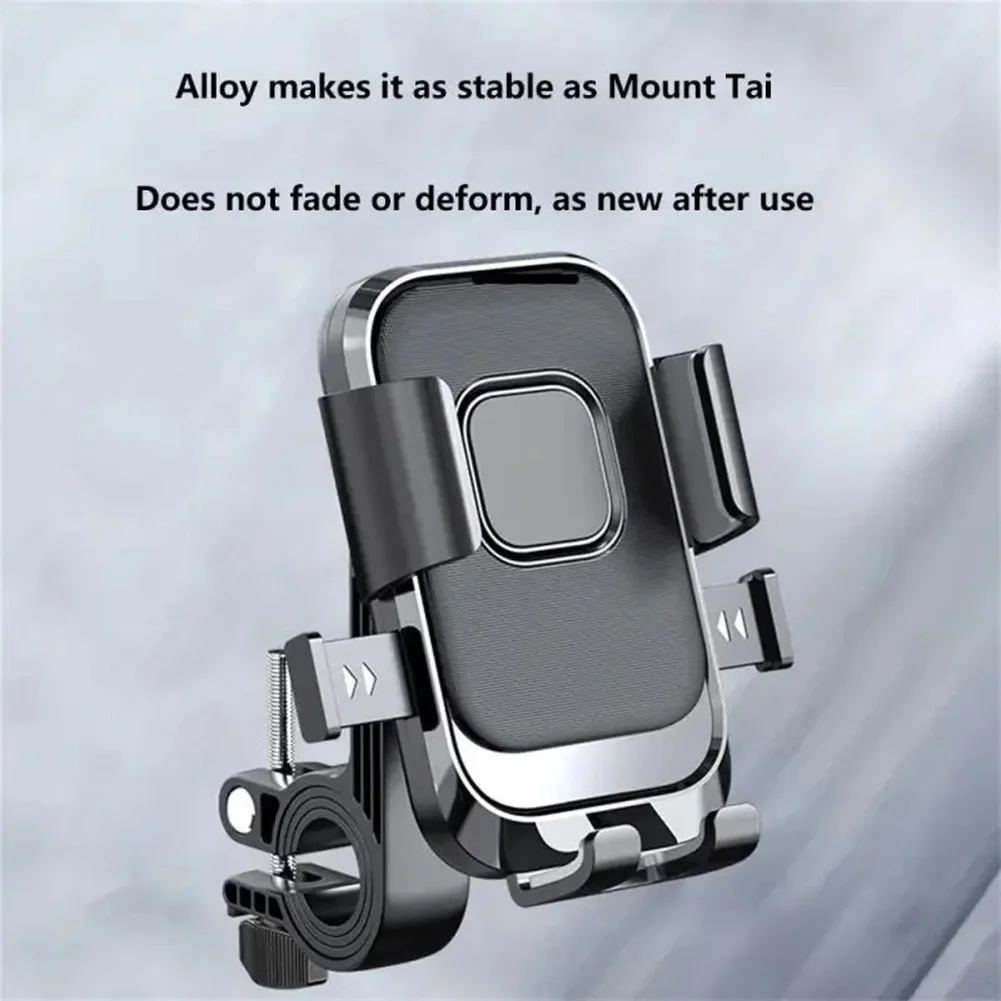 1Pcs Motorcycles Phone Holder 360° Rotation Mobile Phone Navigation Bracket Alloy Motorcycle Handlebar Phone GPS Support Mount