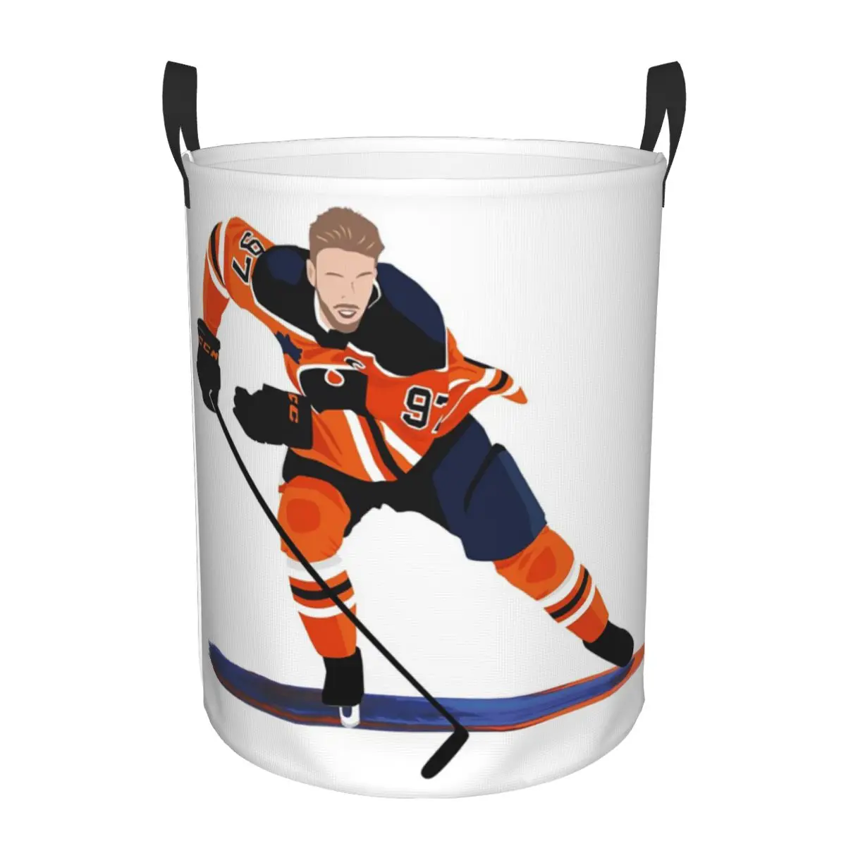 Connor McDavid 97 For Edmonton Oilers Fans Foldable Laundry Baskets Dirty Clothes Toys Sundries Storage Basket Large Box For Kid