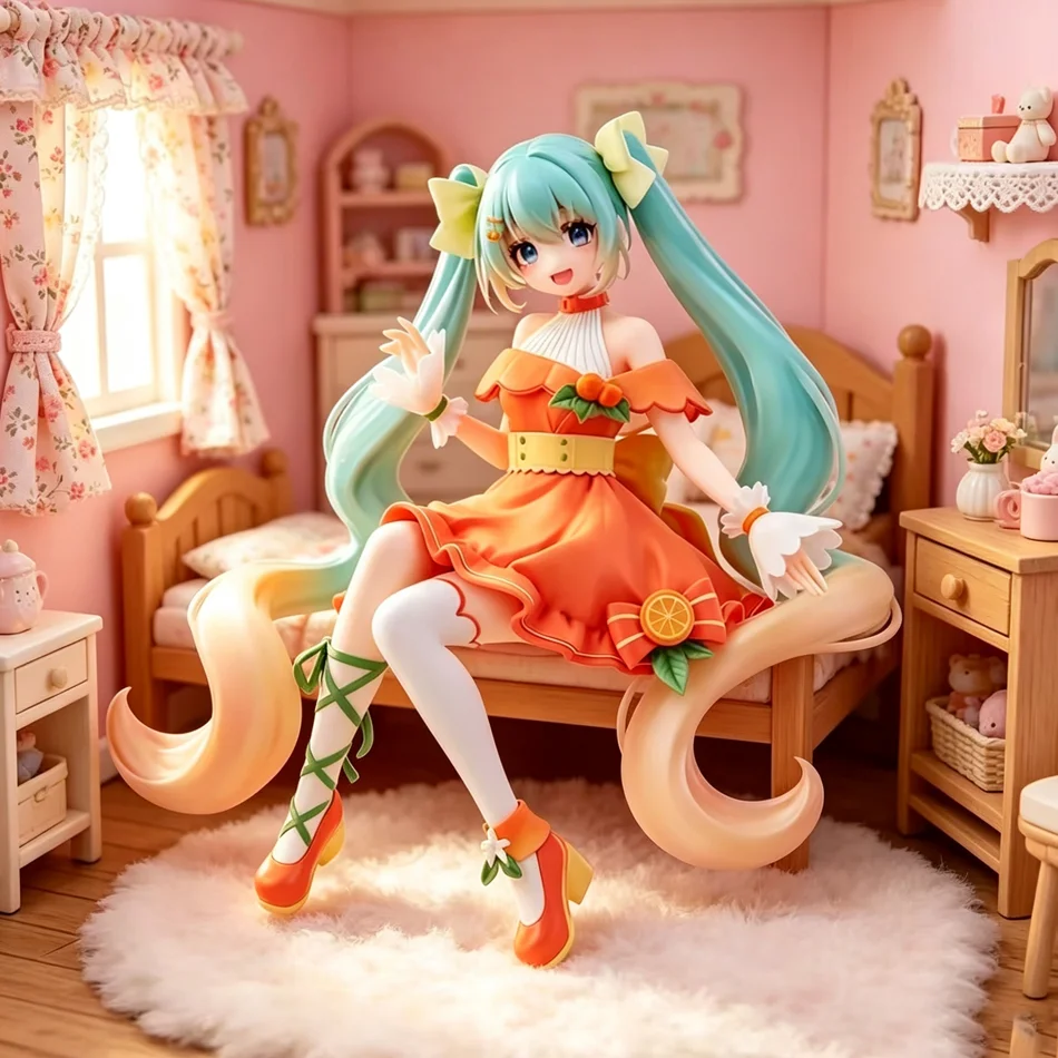 Hot Sale FuRyu Virtual Singer Hatsune Miku Citrus Noodle Stopper Prize Figure Collectible Figurine Decoration Gift