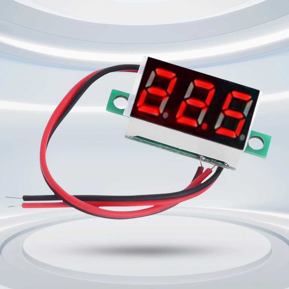 0.36 Polegada led digital mini voltímetro 2 fios dc 4.5v-30v volts detector monitor painel azul/vermelho/verde display led