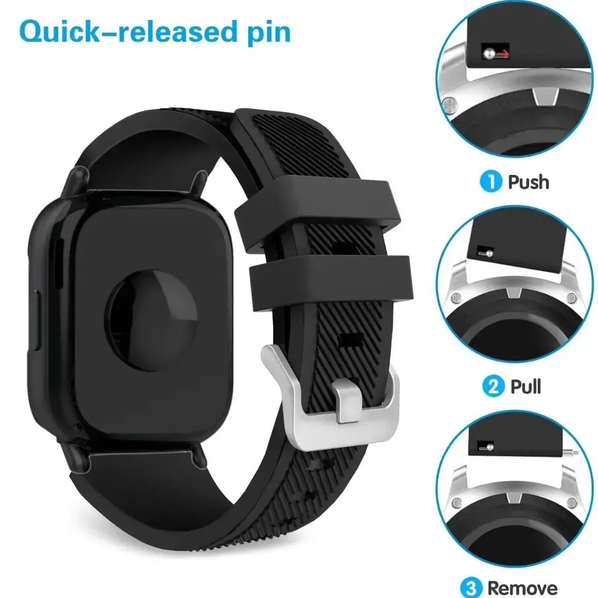 Textured silicone strap for Redmi Watch 5 Active rubber replacement wristband For Redmi Watch 5 Lite/5 Active correa Accessories