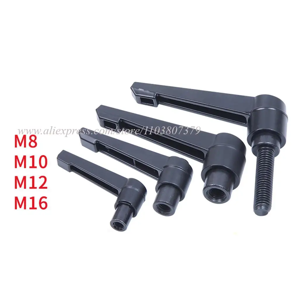 1piece M4 M5 M6 M8 M10 Clamping Lever Machinery L shape Adjustable Handle Locking External Male Thread Knob Bolt Screw