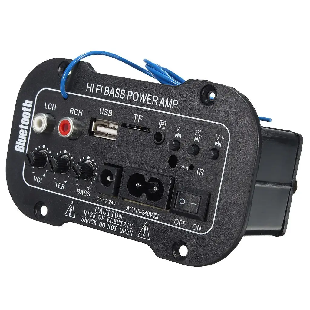 

5 Inch 220V Bluetooth Amplifier Bass Power AMP Handsfree USB TF AUX