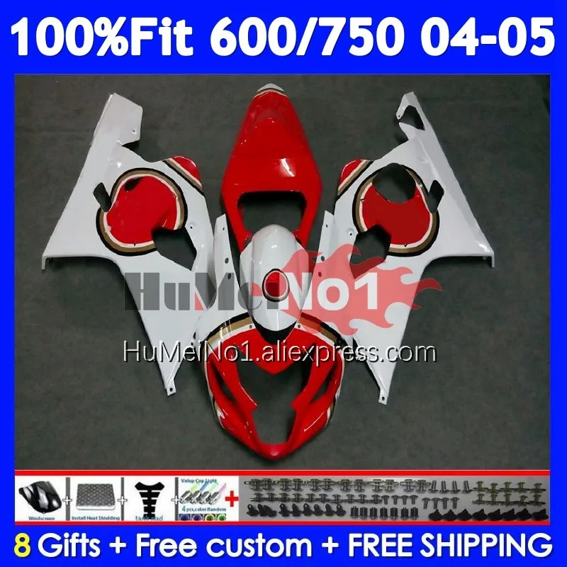 Lucky Strike OEM Body For SUZUKI GSXR 750 600 CC K4 GSX-R600 103No.54 GSXR-750 GSXR600 GSXR750 04 05 2004 2005 Injection Fairing