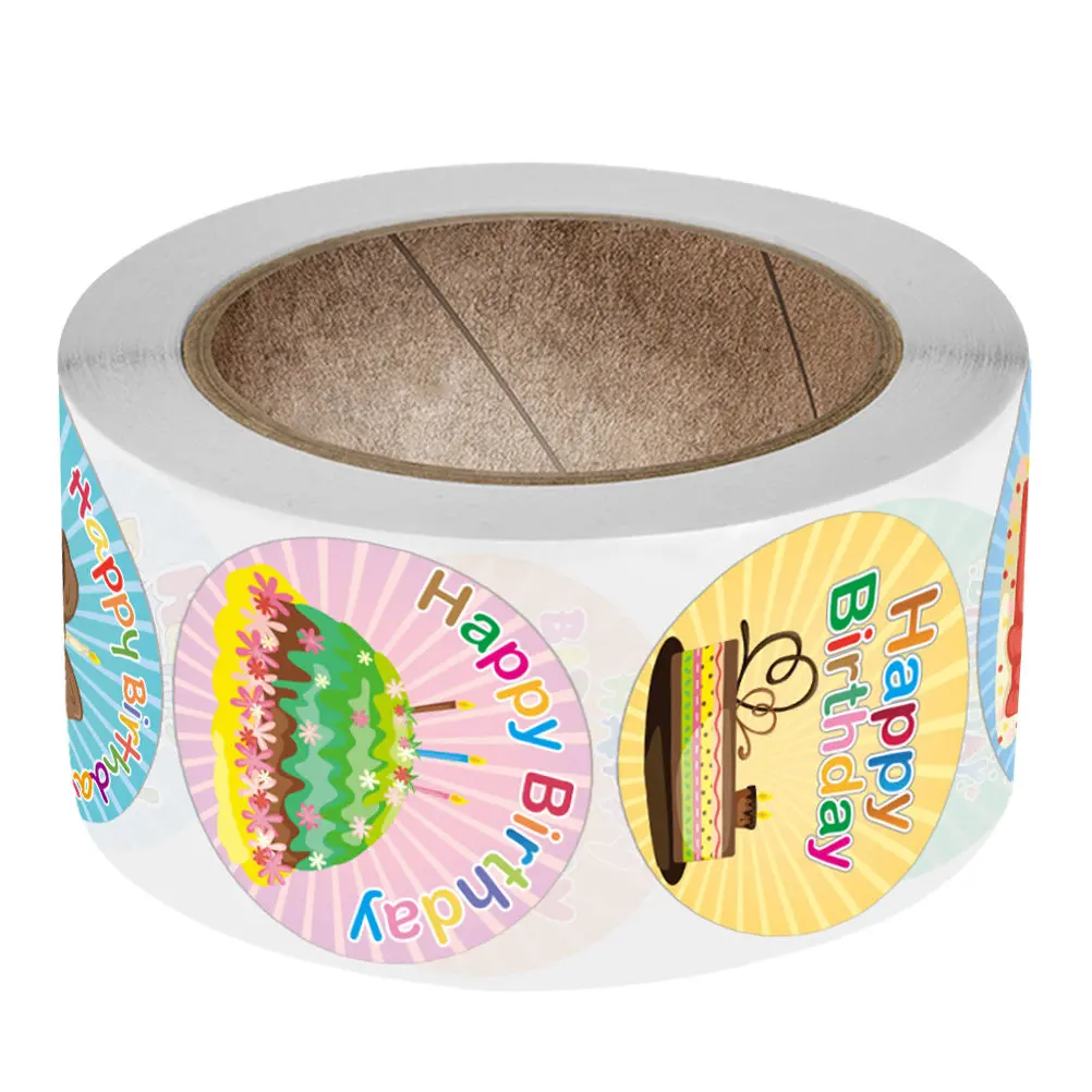 

500 шт. праздничных наклеек для подарков, премиум-качество, для украшения подарочных коробок, милые аксессуары для вечеринок