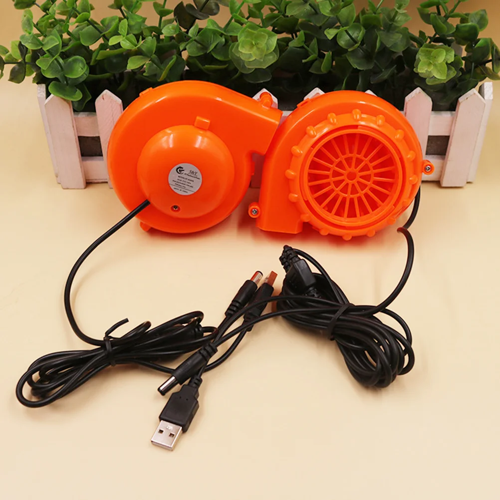 

1 Set Portable Mini Electric Fan Air Blower for Mascot Head Gas Mode Cartoon Costumes Energetic Orange Blower