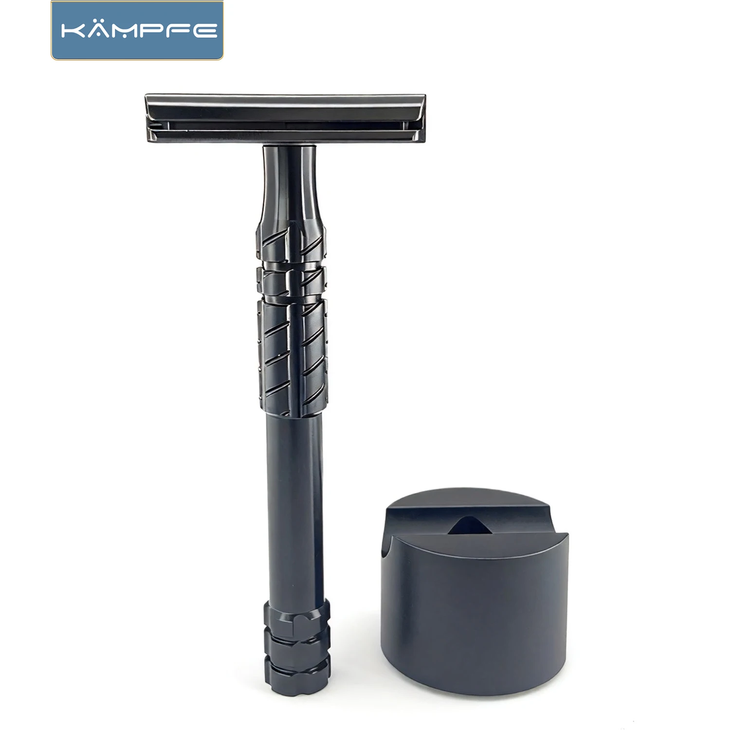 kampfe-double-edge-30°-fixed-angle-safety-razor-men-gift-set-aluminum-alloy-cnc-anodized-classic-manual-shaver-with-stand
