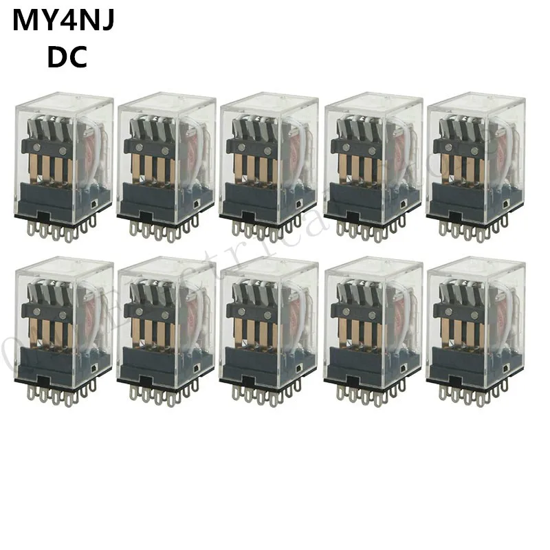 

10PCS MY4NJ HH54P Relay Coil General DPDT Micro Mini electromagnetic Relay Switch LED DC 12V 24V 36V 48V 110V 220V