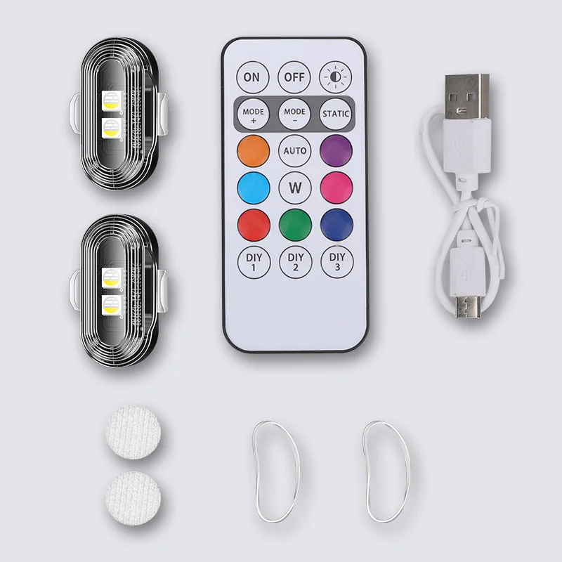 Control Aircraft Light, Universal Colorful Flash Warning Light for Cars and Motorcycles, Drone Pilot Light Charging