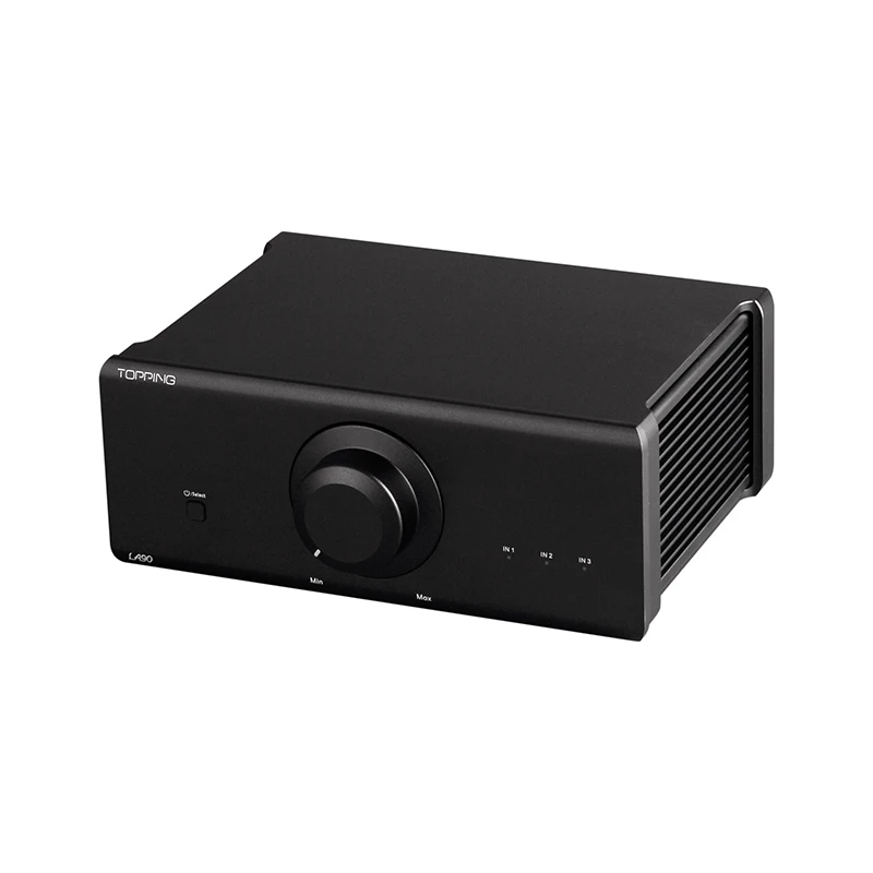 TOPPING LA90 Amplificador de potência DAC AMP de alta potência CNC usinado 3 entradas XLR/TRS usadas com D90SE A90 Pre90