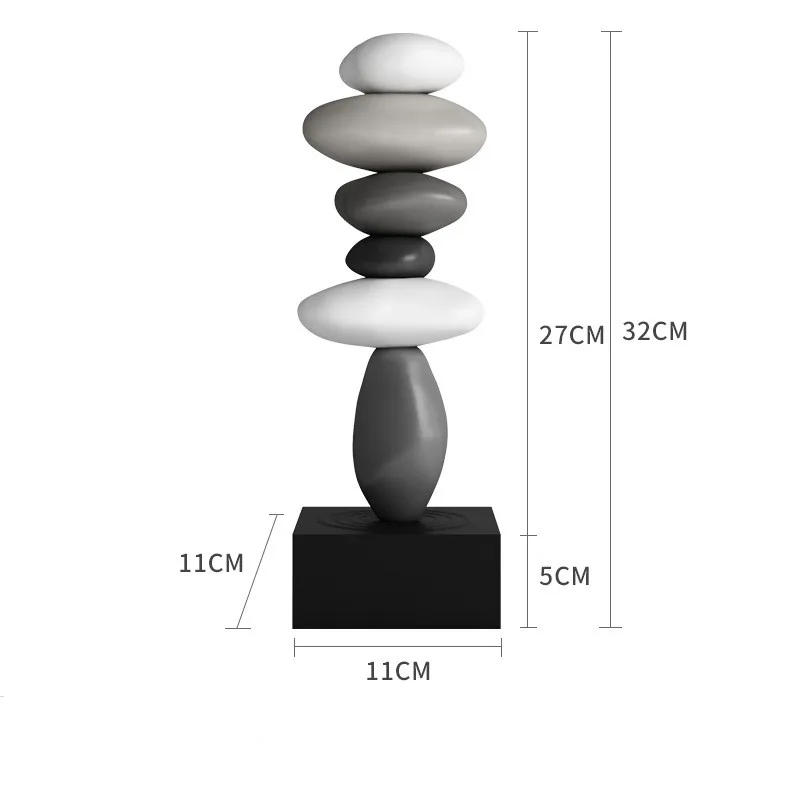 Feng Shui Stone Resin Sculpture, Modern Art Stone Carving Model, Desktop Decoration, Home Garden Decoration Crafts, Gifts