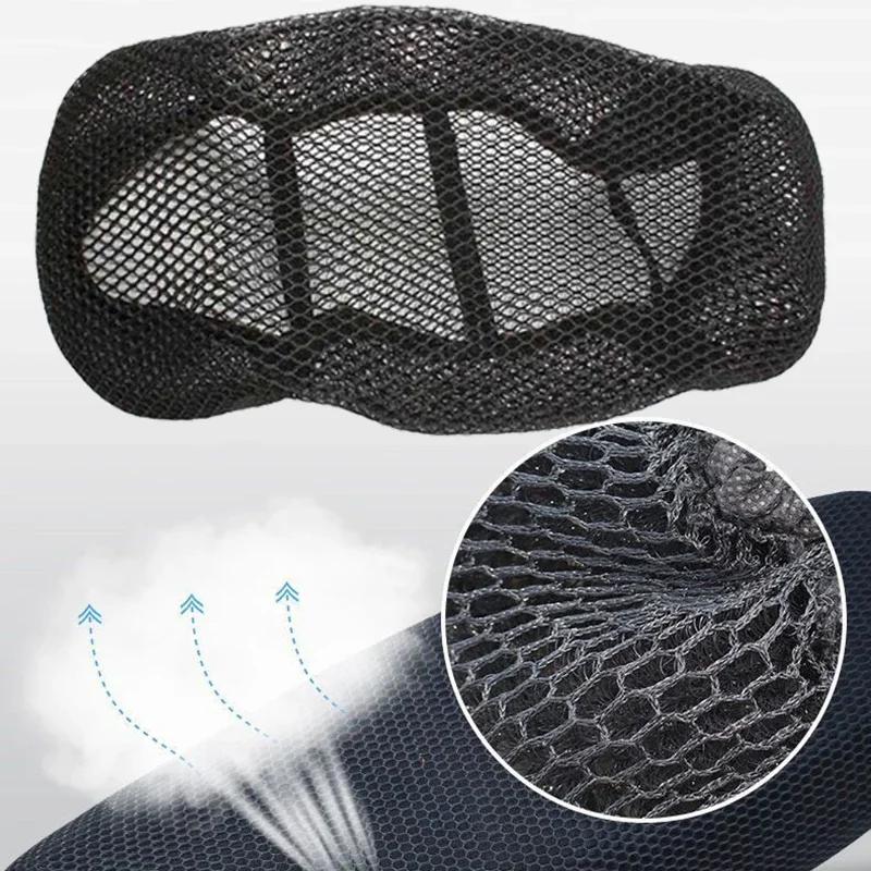 3D Mesh Motorcycle Seat Cover Net Breathable Heat Insulation Cover Anti-Slip Cushion Mesh Net Motorcycle Accessories Protection