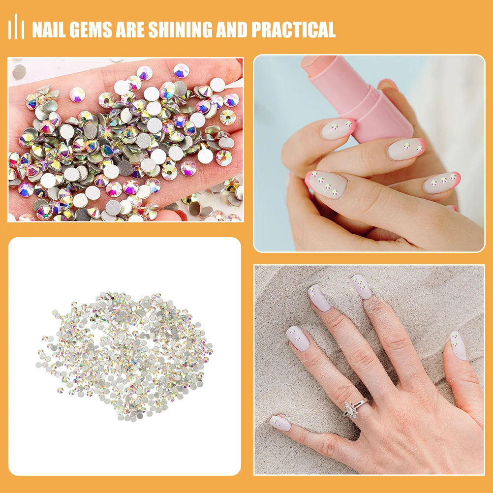 

2880Pcs Multi-Functional Glass Rhinestones Brilliant Nail Crystals for Acrylic Nails DIY Jewelry Phone Case Craft Decor