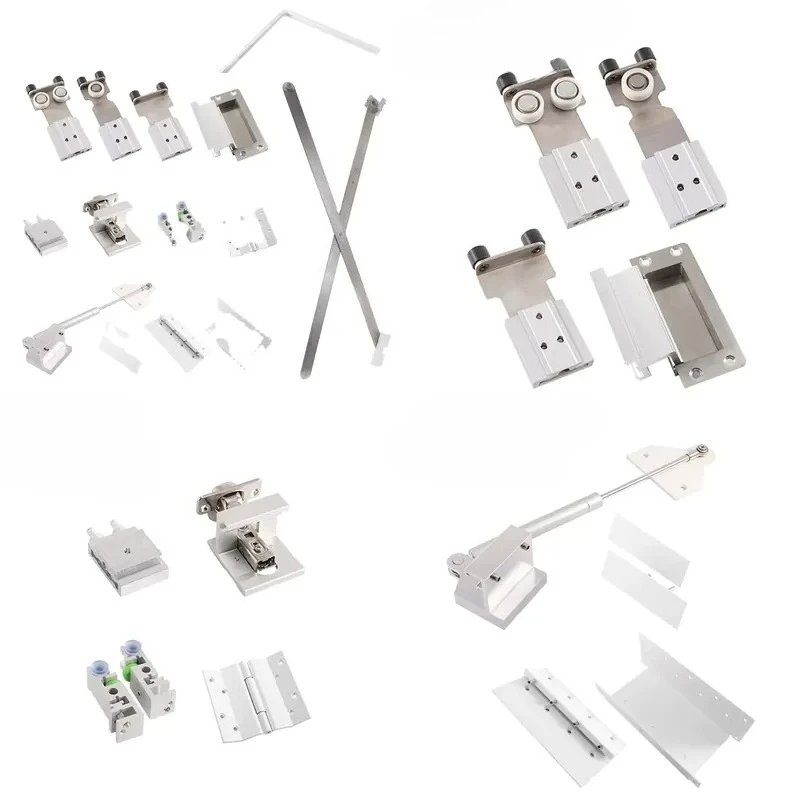 Double Door Hidden Folding Telescopic Sliding Roller System
