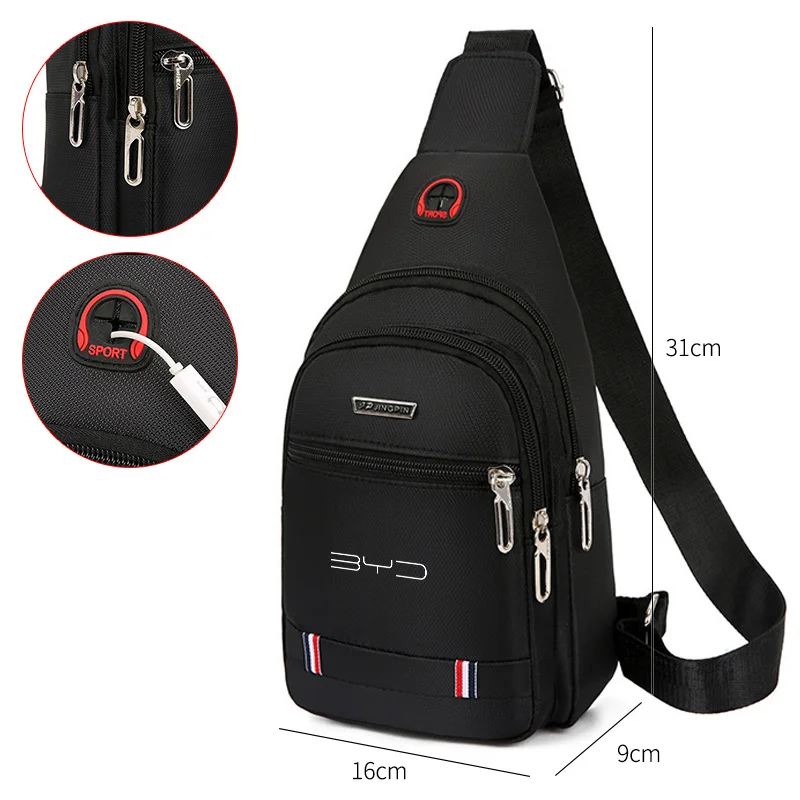 

For BYD Atto 3 Act Seal Tang F3 E6 Yuan Song Plus EV F0 Qin Han Dolphin S6 New Car Small Backpack Messenger One-shoulder Bag
