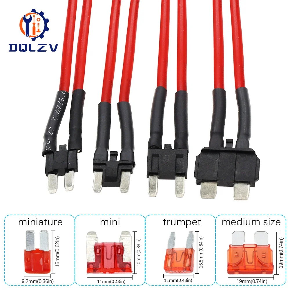 Samochodowa prosta wtyczka bezpiecznikowa 12V 24V Standard Mini Micro 2 Skrzynka bezpieczników Gniazdko elektryczne Bezstratna linia modyfikacji