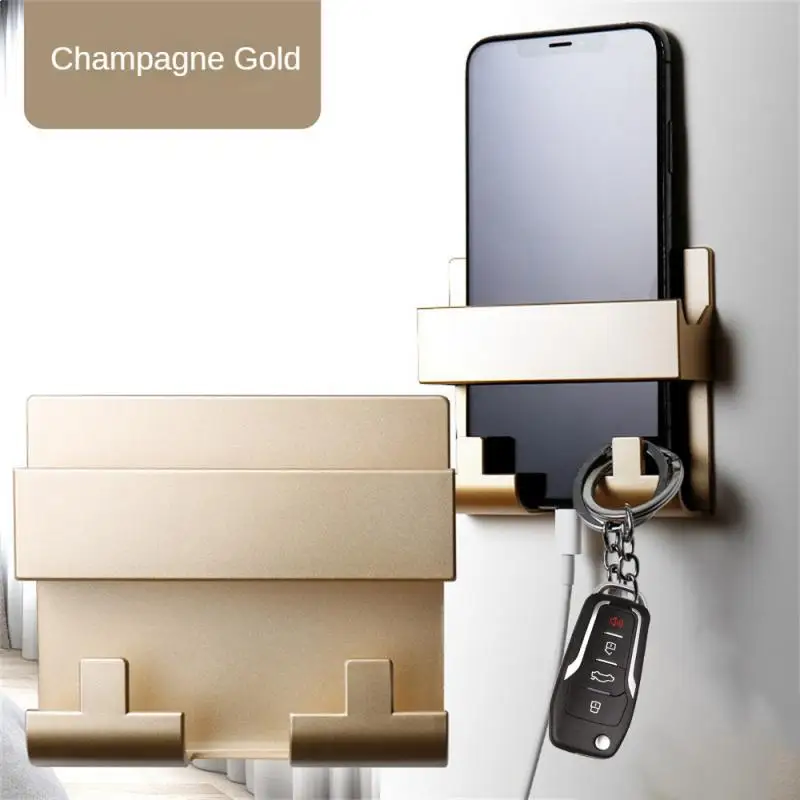 Universal Bracket Mobile Phone Storage Rack Punch-free Charging Wall-mounted Storage Box Charging Multifunction Strong Hook Hot!