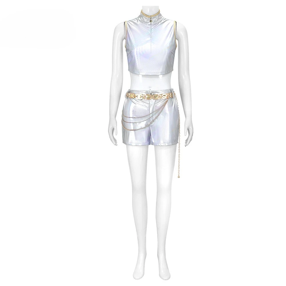 

KPop Охотники на демонов Фильм Косплей Руми ‌ Костюм Белый лазерный костюм Хэллоуин Костюм Карнавальная вечеринка Наряды для взрослых женщин