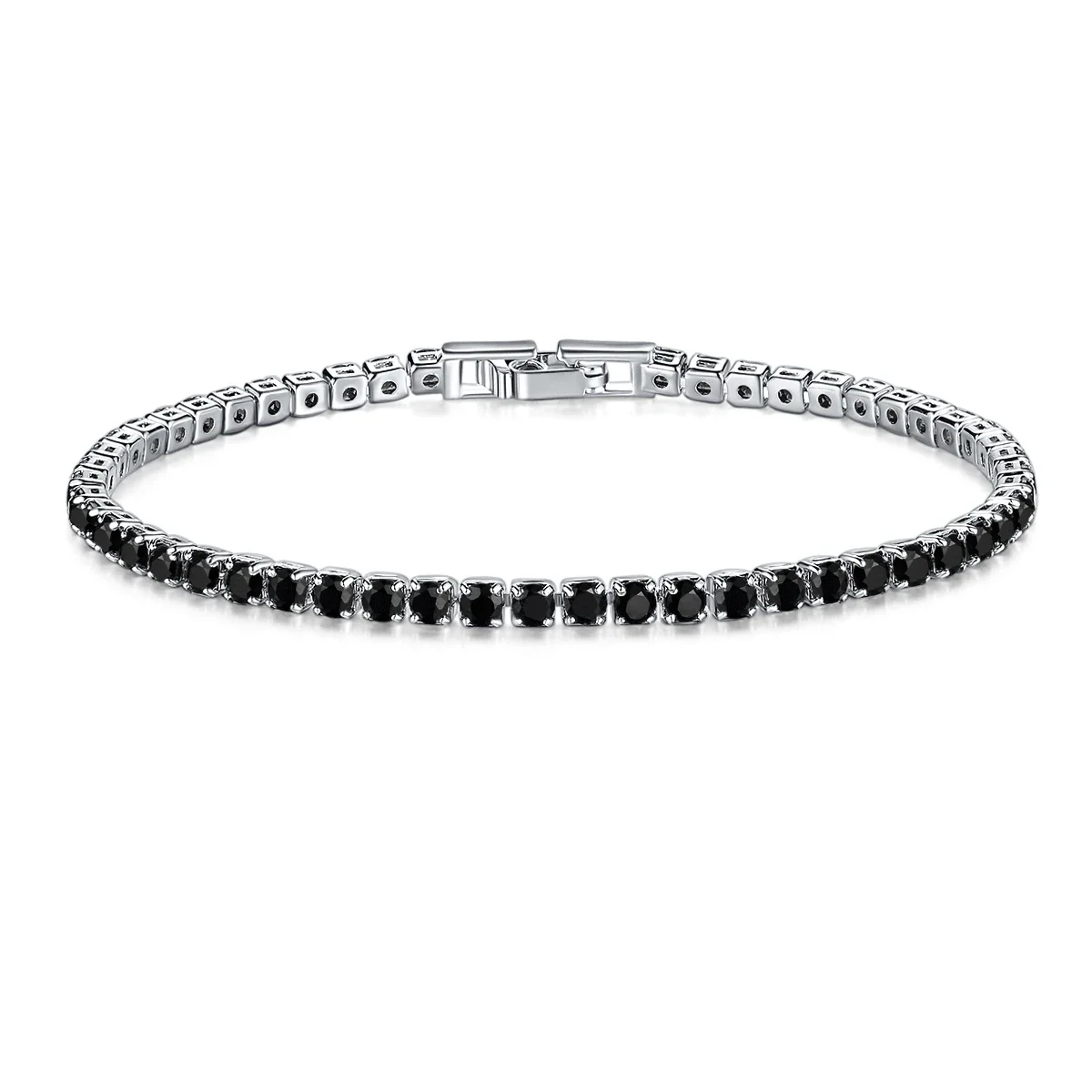 14K Gold Silver Plated 3mm Cubic Zirconia Classic Tennis Bracelet | Gold Bracelets for Women Girls | Size 6.5-7.5 Inch