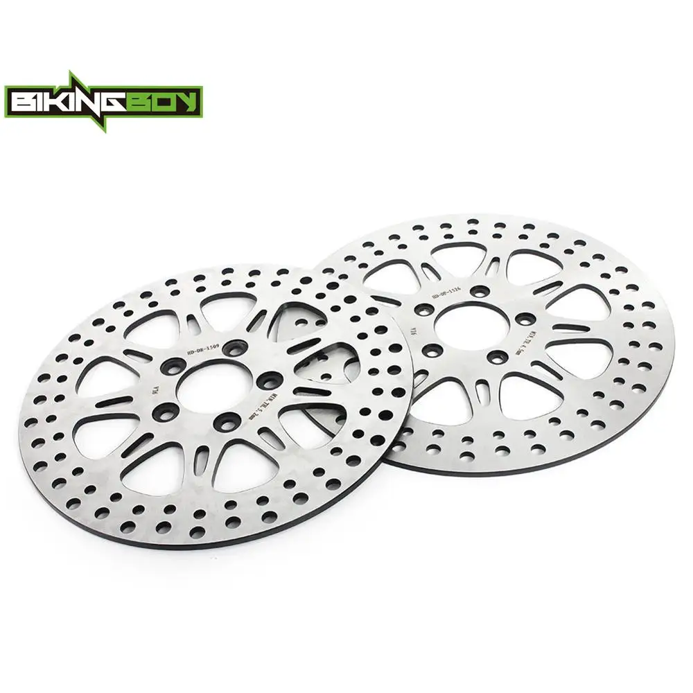 BIKINGBOY Front Rear Brake Discs Disks Rotors FXDF Fat Bob 08-17 FXFB FLFBS 18-23 Fat Boy FLSTF 15 16 17 FXDWG Wide Glide 06-20