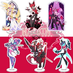 Hazbin Hotel Acrilico Anime Stand Figura di cartone animato Alastor Husk Angelo Polvere Decorazione del desktop Cosplay Stand Ventole Modello Piastra Regali