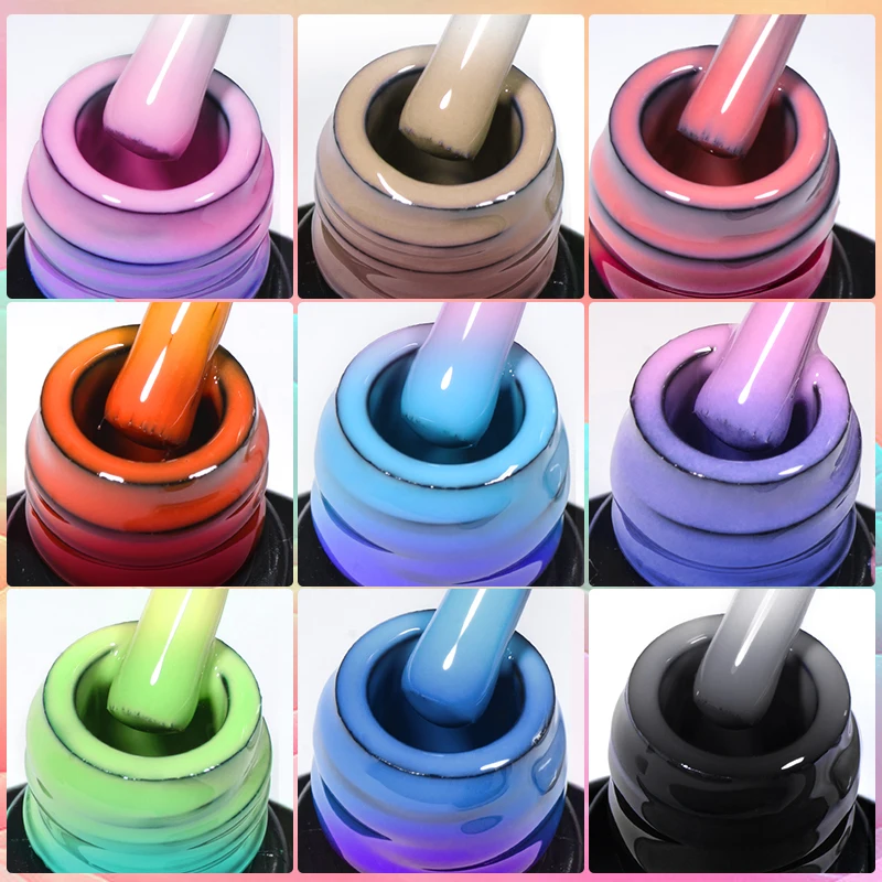 10ml Thermal Gel Nail Polish 3 Layers Temperature Color Changing UV Gel Varnish Winter Colors Soak Off Nail Gel Nail Supplies