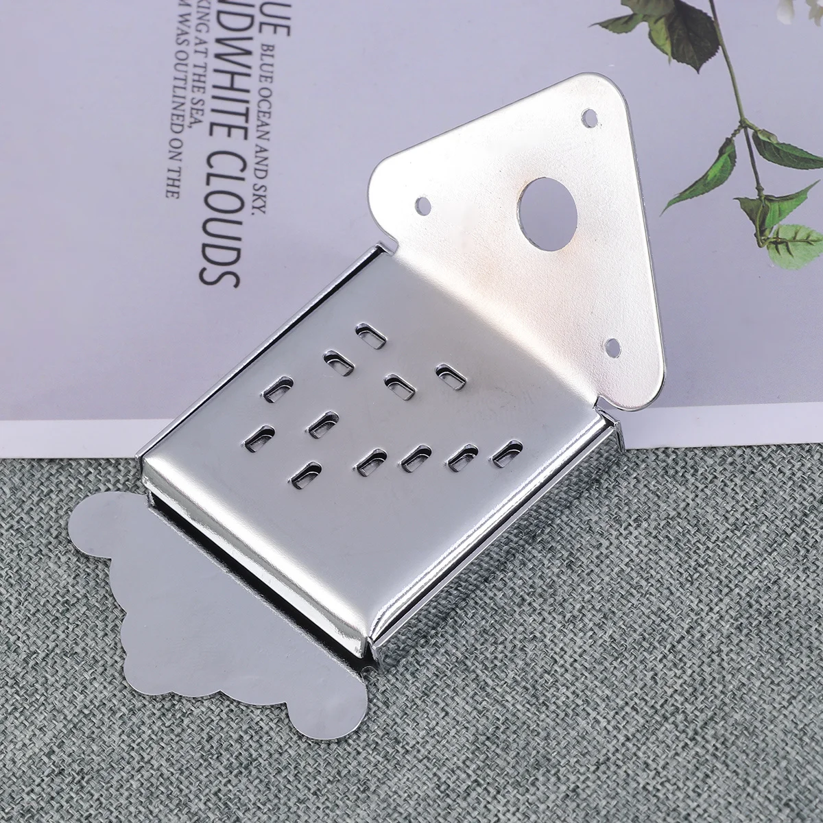 

8-String Mandolin Tailpiece Chrome 4.75X4.25X0.8Cm Triangle Plated Guitar Part Replacement Shiny Finish Removable Cover