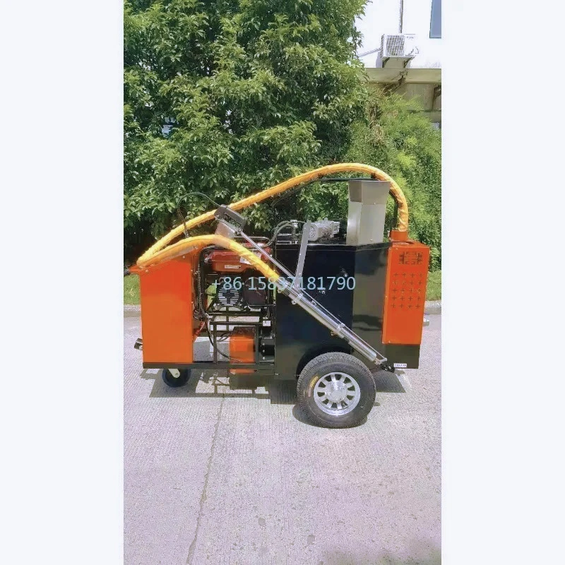 Low Cost Road Crack Sealing Machine Hand Push Pavement Asphalt Seam Filling Hydraulic Asphalt Caulking Machine 100L Customized