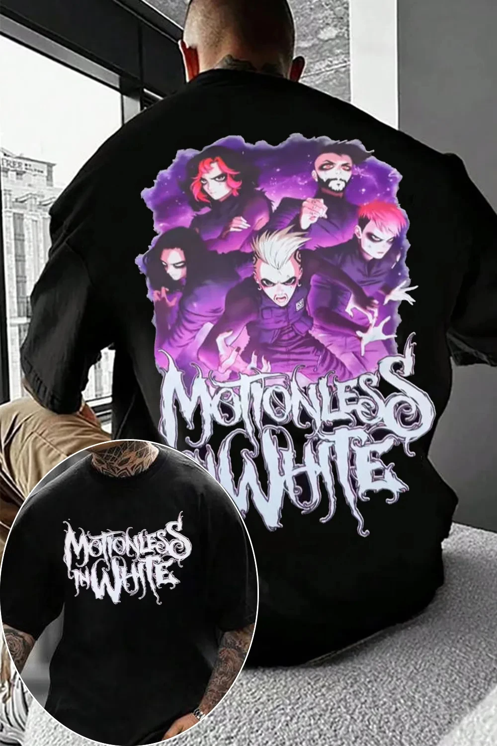 2026 Motionless in White Band Graphic TShirt Mens Womens Cotton Tee Summer Casual Short Sleeve Round Neck Clothing Loose Unisex