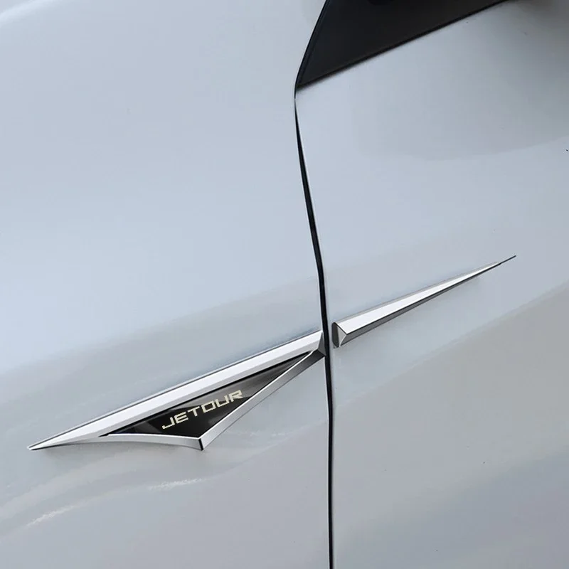 Car Door Side Fender Logo Blade Emblem Badge Sticker For ﻿Jetour Traveller T1 T2 Dasheng X50 X70 X90 Plus Shanhai L9 L6 T2
