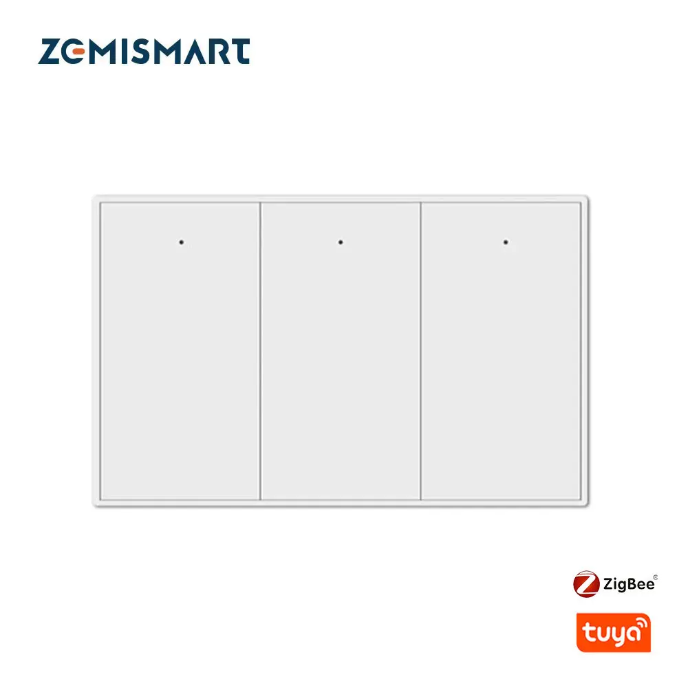 Zemismart Zigbee Push Wall Light Switches 1 2 3 4 Gangs with Neutral Interruptor Alexa Google Home Tuya Smartthings App Control