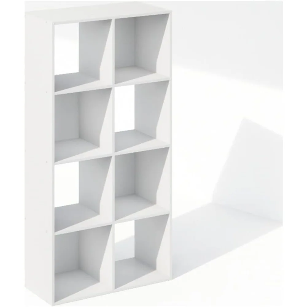 Cubic Storage Cabinet, Bookcase, Bookshelf, 8-Cube, White