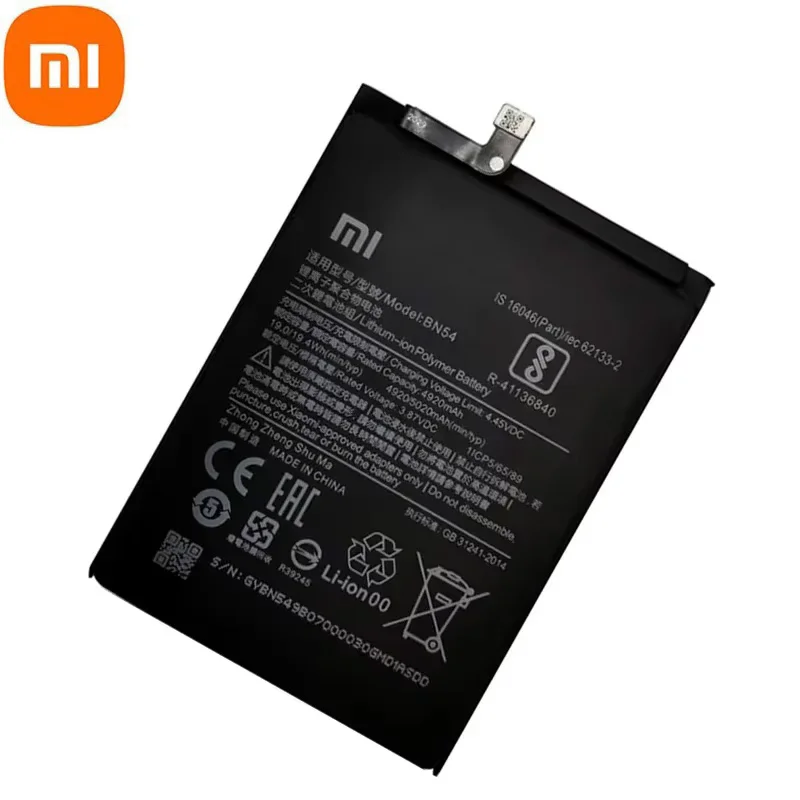2025 Years 5020mAh BN54 Original Battery For Xiaomi Redmi Note 9 Note9 5G / Redmi 10X 4G Version / Redmi 9 Mobile Phone Battery