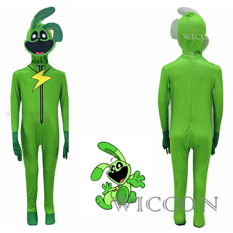 Smiling Poppy Cosplay Cosplay Costume Scritters Jumpsuit Set Kids Children Role Play Halloween Carnival Party Christmas Gifts