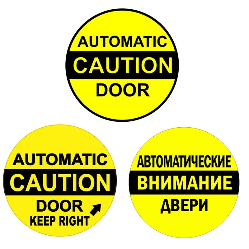 Tri miskhi KCS006 Caution Automatic Door Sticker Waterproof Decal PVC Decoration Door Living Room Wall sticker Door sticker