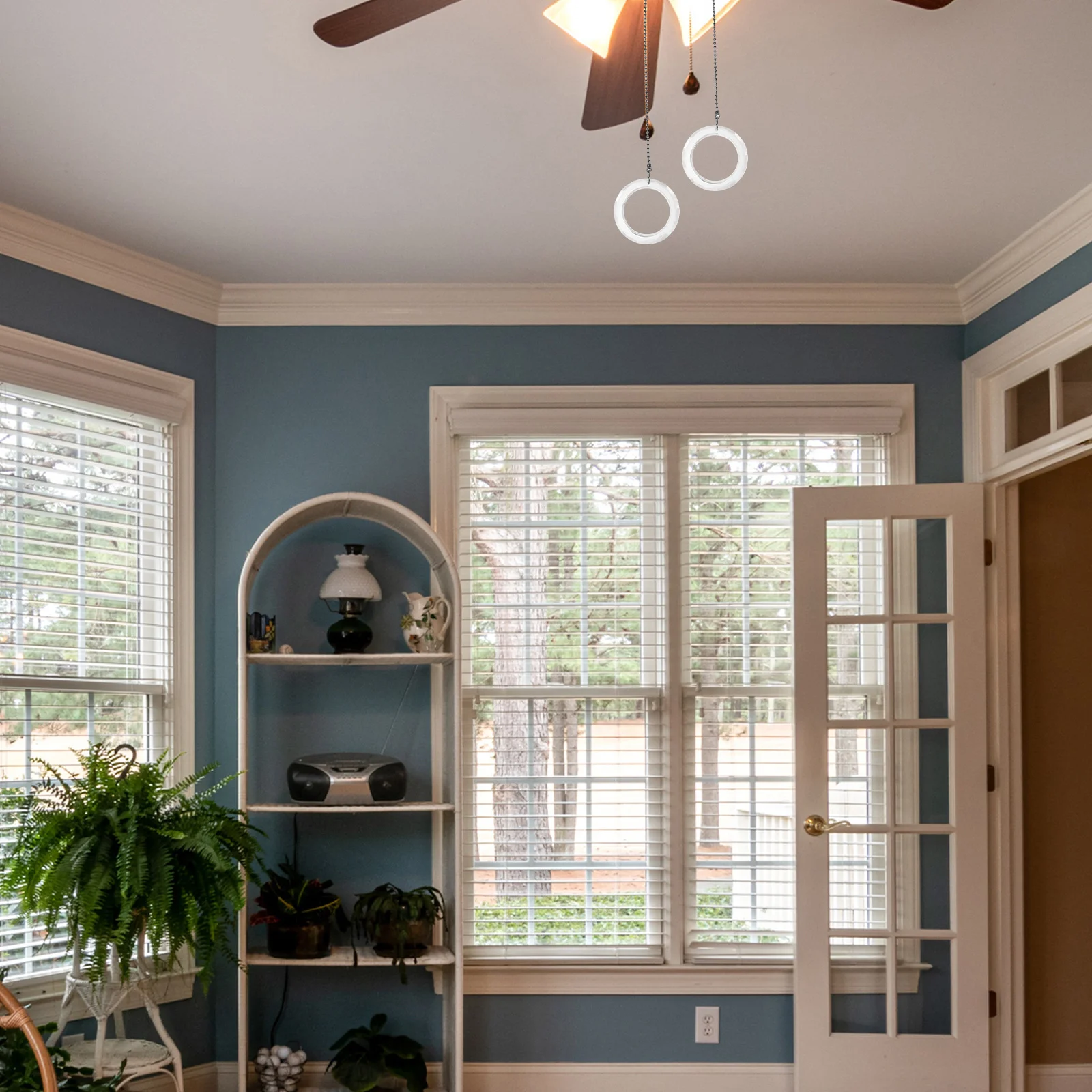 

2Pcs Crystal Fan Hanging Ornaments Premium Clear Ball Prisms Decorative Pendant Lamp Ceiling Curtain Accessories Rainbow